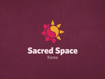 Sacred Space Korea design flower logo design lotus sacred space spirituality sun yin yang