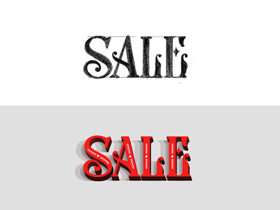Sale lettering type typography