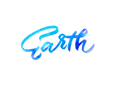Earth brush calligraphy