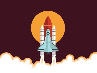 Takeoff colors space space shuttle takeoff vector