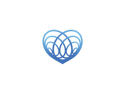 Heart Mark abstract heart logo logo design thorax