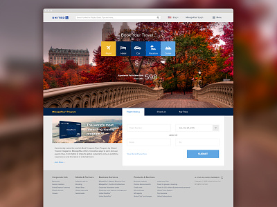 United Airlines Homepage Redesign redesign ui design united united airlines web design