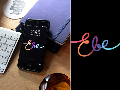Ebe iPhone 6S Wallpaper lettering script vector