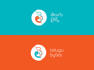 Telugu Bytes Logo logo logo design non latin telugu type typography