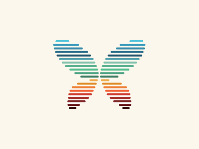 Unused Butterfly Concept butterfly lines logo logo design multi color