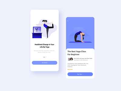 Yoga Mobile App app app design user interface design food illustration illustration app ios ios app meditation meditation app mobile mobile app nutrition product ui user experience ux yoga yoga app