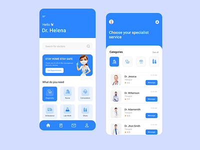Medical Mobile App UI design doctor medica hero header mobile app typography ui ux