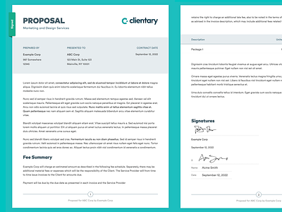 Modern Proposal branding design document font freelance invoice logo paper pdf print proposal saas signature