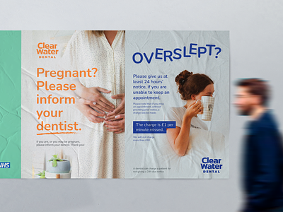 Clear Water Dental - Posters branding dental dentist design graphic design poster print visual