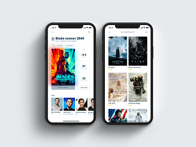 IMDb concept app 2049 app imdb iphone x movies runner