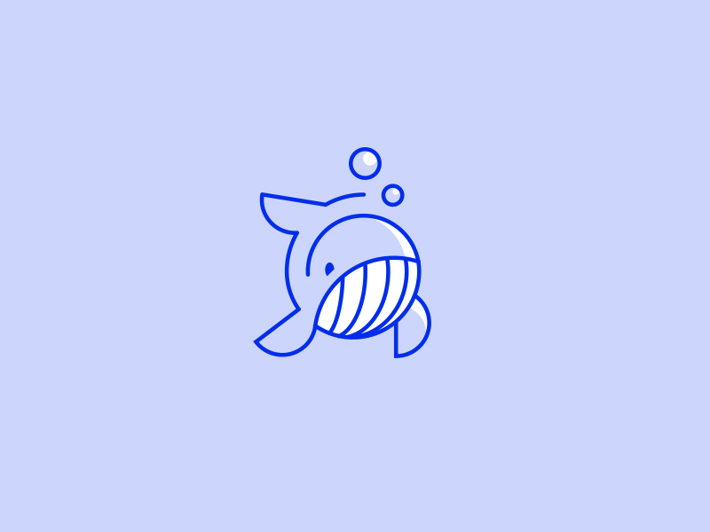 Spinning Blue Whale animal animation gif lines logo sea spiral whale