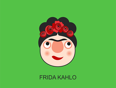 FRIDA KAHLO design icon illustration logo vector