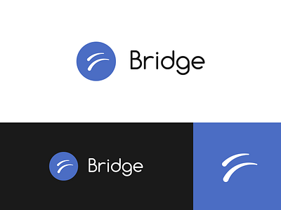 Bridge app blue design logo logo design logo designer logo mark logomark minimalist minimalist logo modern logo