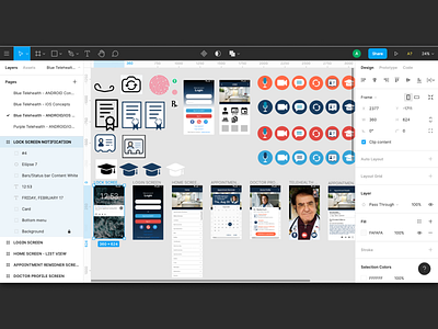 Figma Project - Medical Application  w/ Telehealth