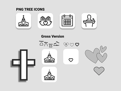 Recreating Church App Icons for My Figma Workshop app design heart icon illustration line logo polygon shadow shapes square ui union ux visual design wireframe