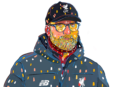 Jurgen Klopp face football illustration liverpool portrait watford