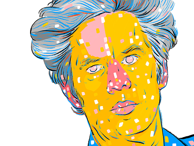Jim Jarmusch face illustration jimjarmusch movies portrait