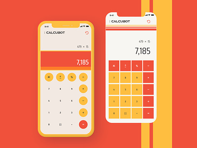 Mobile CalcuBot 004 app branding calculator dailyui dailyui004 design logo mobile numbers retro typography ui ui design user experience user interface ux vector