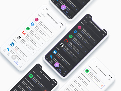 DailyUI 026 Subscription Manager app artstation dailyui dailyui 026 dailyui026 dailyuichallenge design dribbble manager mobile mockup organizer payment subscribe subscription ui ui design user experience ux xd