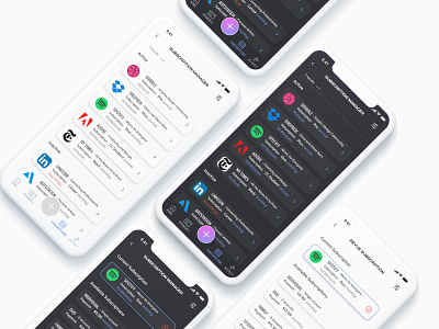 DailyUI 026 Subscription Manager app artstation dailyui dailyui 026 dailyui026 dailyuichallenge design dribbble manager mobile mockup organizer payment subscribe subscription ui ui design user experience ux xd