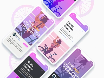 Blog Post app bike blog blog post branding column cycling dailyui dailyui 035 dailyui035 dailyuichallenge design digital art gradient illustration people ui ui design ux woman