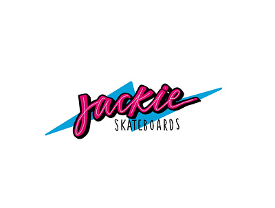 Jackie Skateboards Logo design handlettering logo typography