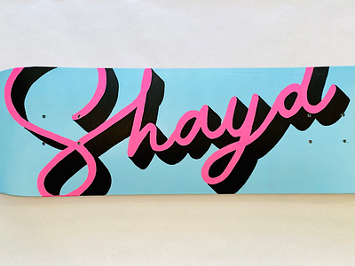 Custom Skateboard art design paint skateboard typography