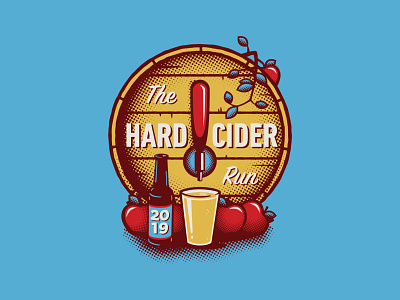2019 Race Day Shirt (Back) :: Hard Cider Run apparel apple cider branding clothing design illustration merch merchandise shirt swag t shirt vector