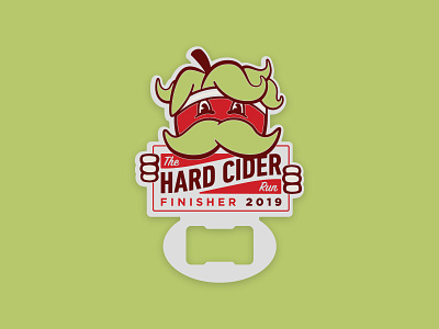 Hard Cider Run :: Finisher Medal 5k apple cider design event illustration medal merch race vector