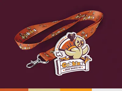 Gobbles' :: Finisher Medal 2020 5k branding character fall illustration medal race run thanksgiving turkey