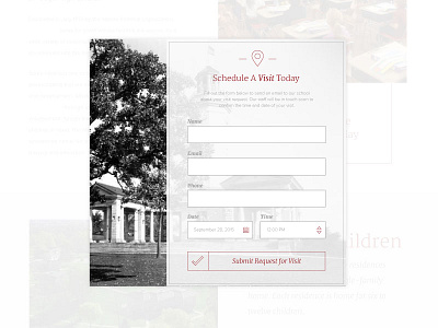 Schedule Form UX Element contact form form lightbox pop up ui ux web web design
