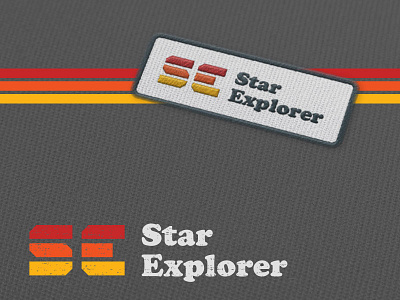 Star Explorer explorer patch retro space star stripes texture