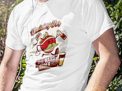 Hard Cider Run 2017 :: Training Shirt apple brand cider illustration mustache shirt swag training tshirt typography