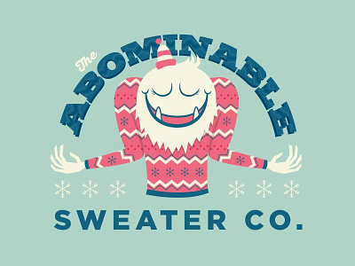 The Abominable Sweater Co. 12 abominable snowman christmas days holidays logo sweater ugly sweater xmas yeti