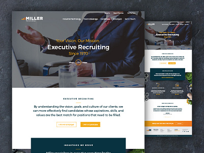 Miller Resource Group :: Homepage executive homepage recruiting talent ui ux web web design