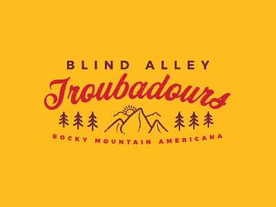 Blind Alley Troubadours Logo americana folk logo mountain music vector