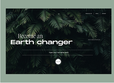 Environmental Project Landing Page dailyuichallenge design landingpage typography ui ux web website