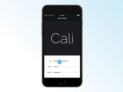 Type Tester example framer framerjs interaction prototype slider slidercomponent typography