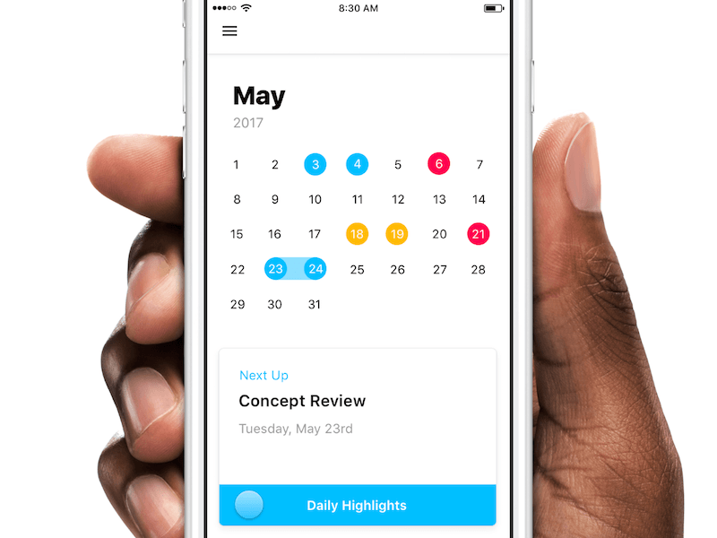 Flows — iOS app calendar code design flows framer interaction ios mockup prototyping tool
