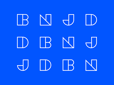 Initials branding geometry initials letters