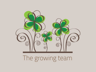 Face of a document! color document flowers green growing team title
