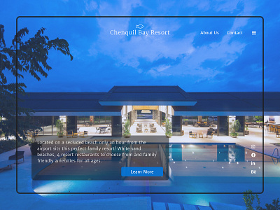 Chenquil Bay Resort 2021 dailyui design figma landing page landing page design ui ux ux ui web webdesign