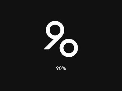 90% branding design fun illustration minimalism purcent typography ui web
