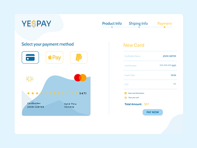 YESPAY - Daily UI - Credit Card creditcard dailyui design page ui