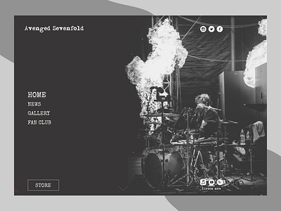 Redesign Avenged Sevenfold Website avengedsevenfold redesign webdesign website website builder