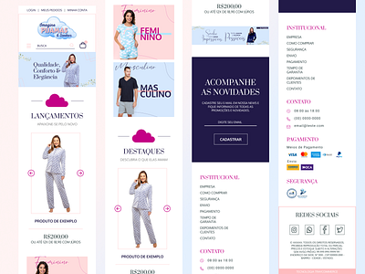 Pajamas Shop UI Design app clothes design pajamas shop ui webapp