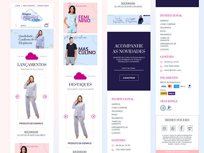 Pajamas Shop UI Design