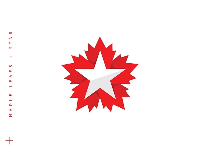 The Maple branding canada design designs leaf leafs logo maple mapleleaf minimal negativespace red sale simple star whitespace