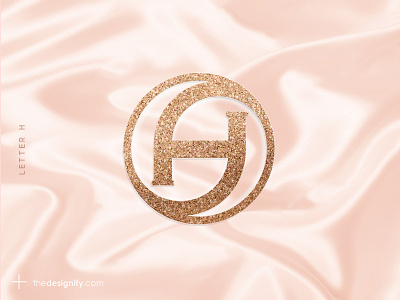 Letter H Logo alphabet branding brandmark caretive design designer designs elegant femine gliter golden h initial letter logo logomark logos logotype premium symbol