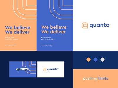 quanto - Identity system abstract branding clever flat icon identity letter line logo mark minimal pattern q sketch stroke